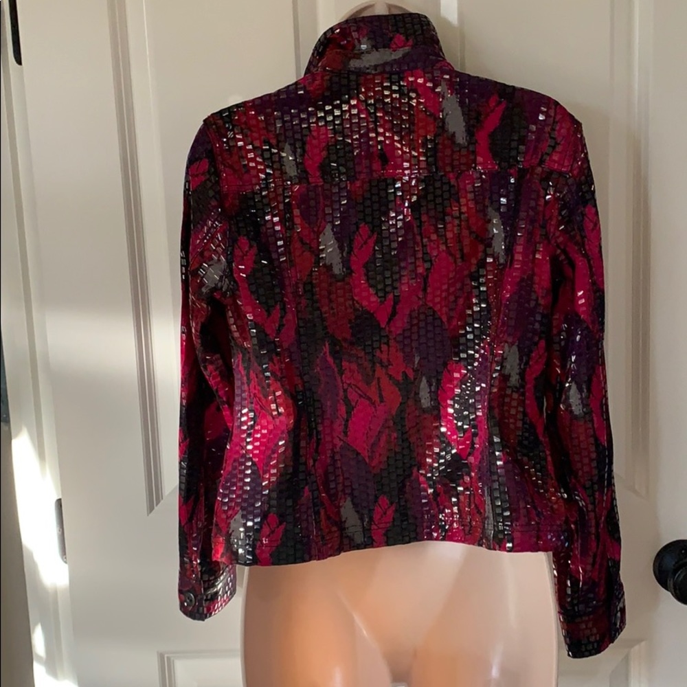 Ruby Road Sequin Zippered Short Jacket - image 4